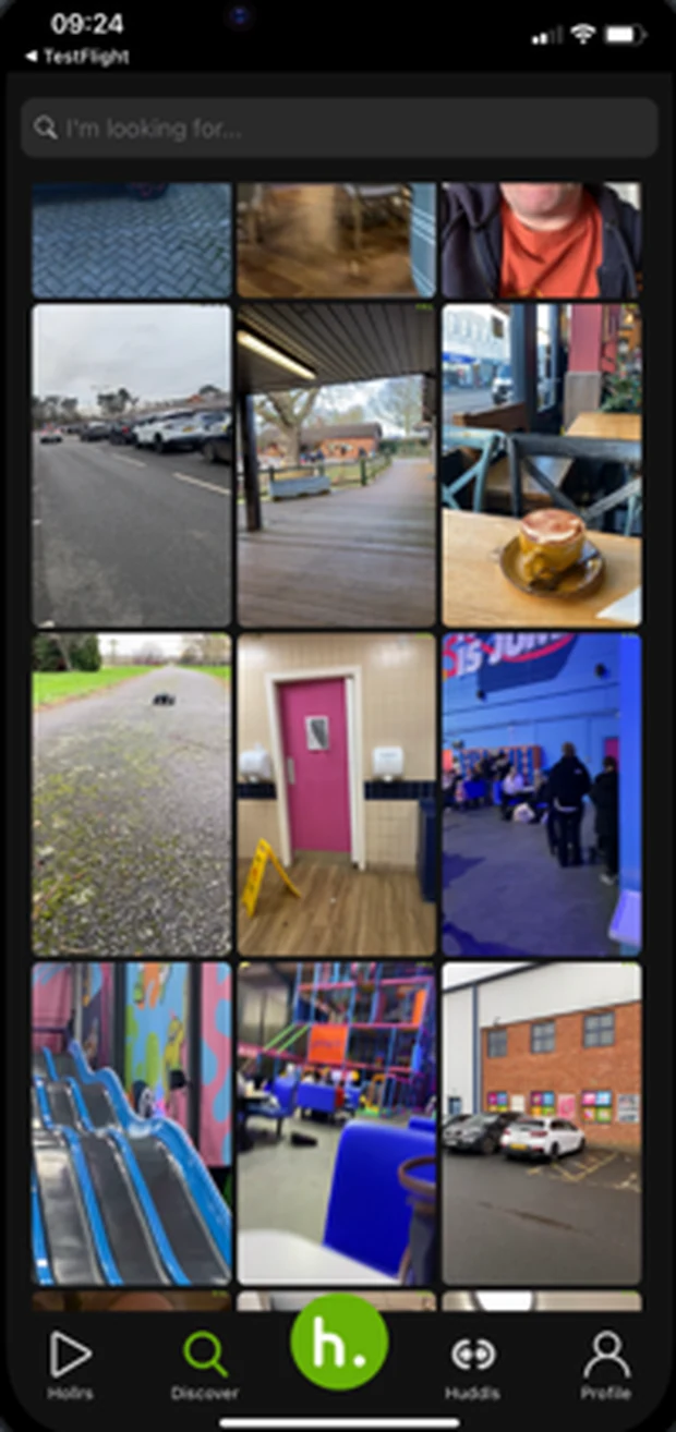 The Discover grid of posts from nearby places